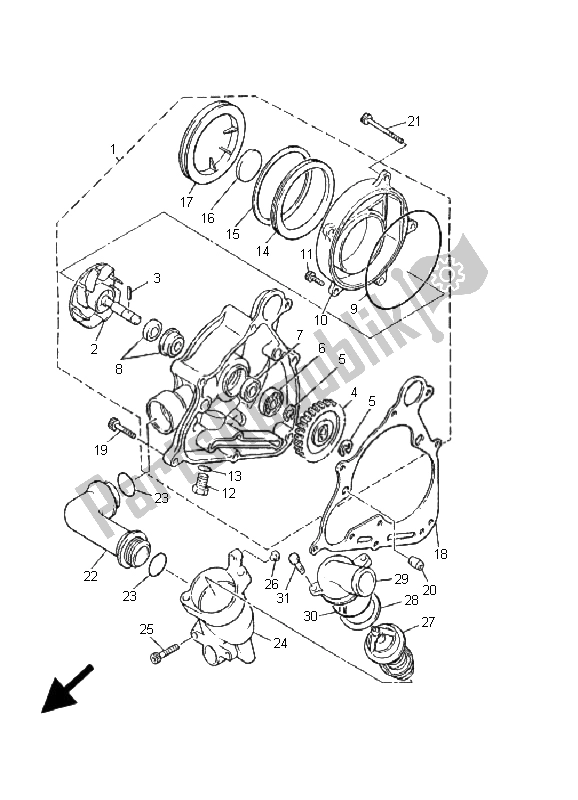 Todas las partes para Bomba De Agua de Yamaha V MAX 12 1200 2001