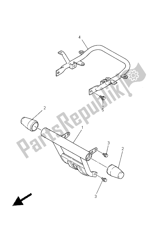 All parts for the Guard of the Yamaha YFZ 350 Banchee 2011