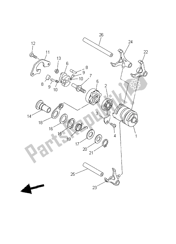 Tutte le parti per il Camma Cambio E Forcella del Yamaha TZ 250 2002