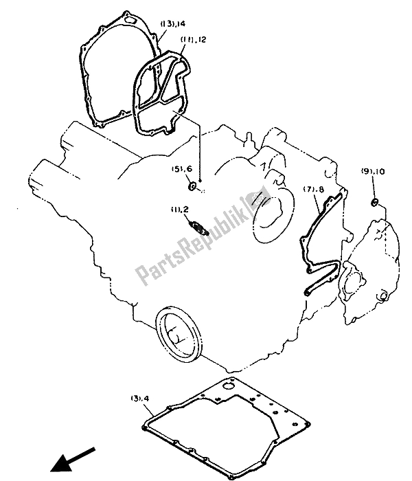 Todas las partes para Alternativo (motor) de Yamaha FZR 1000 1990