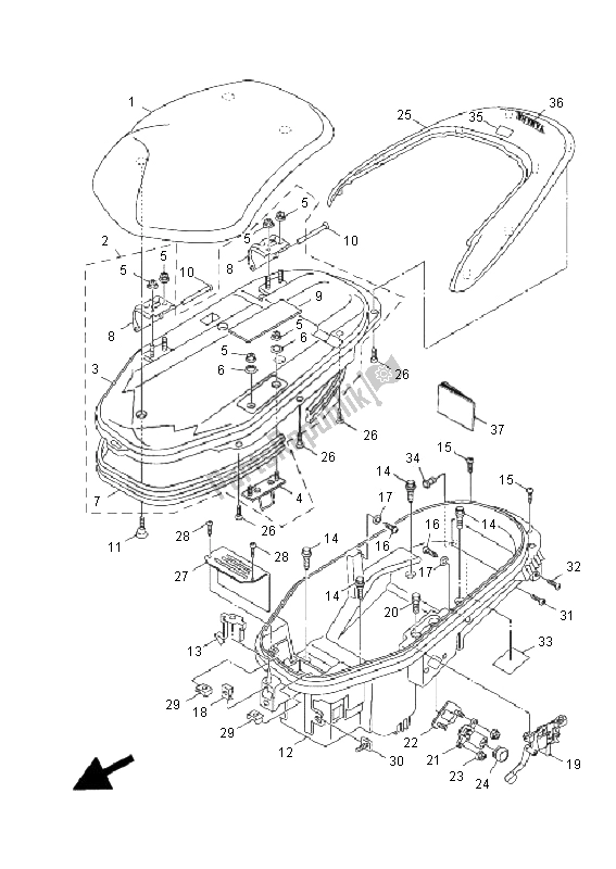 All parts for the Seat of the Yamaha XF 50E 4T Giggle 2008