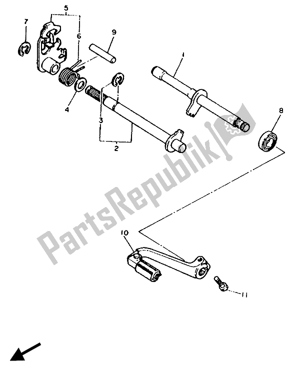 Todas las partes para Eje De Cambio de Yamaha TT 600W 1989