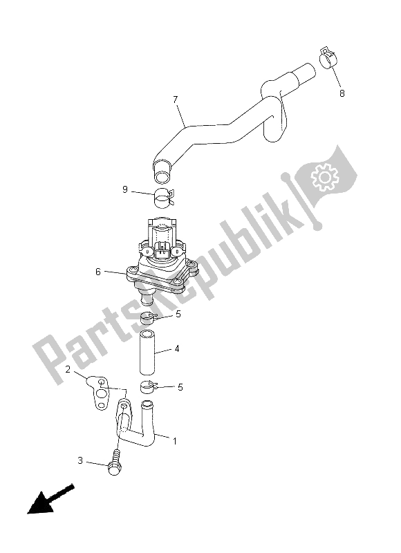 All parts for the Air Induction System of the Yamaha WR 250R 2014