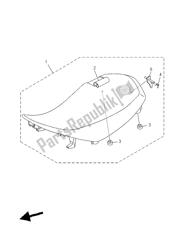 Tutte le parti per il Posto A Sedere del Yamaha YFM 450 FX Wolverine 4X4 2010