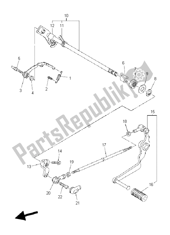 Tutte le parti per il Albero Del Cambio del Yamaha FZ1 SA Fazer 1000 2008