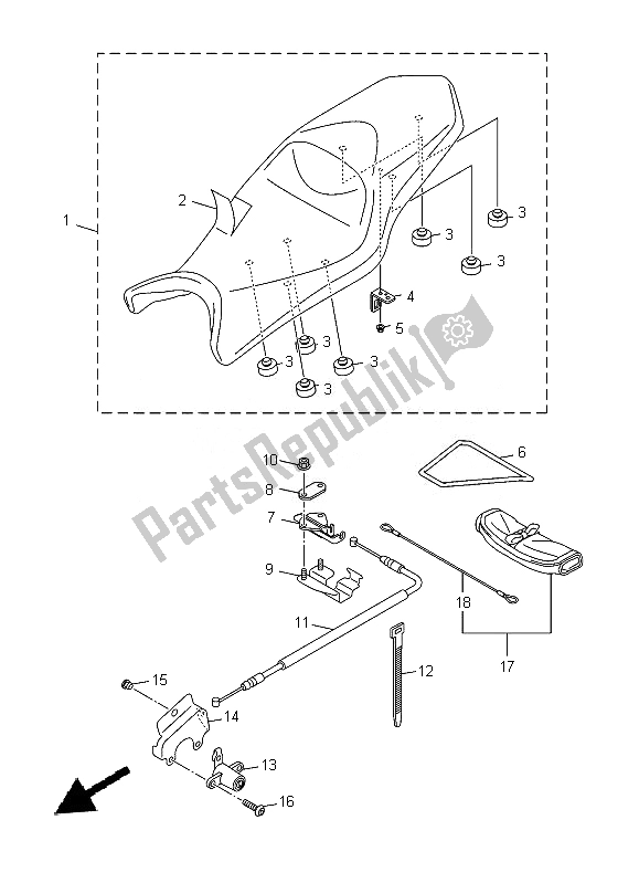 All parts for the Seat of the Yamaha XJ 6 FA 600 2014