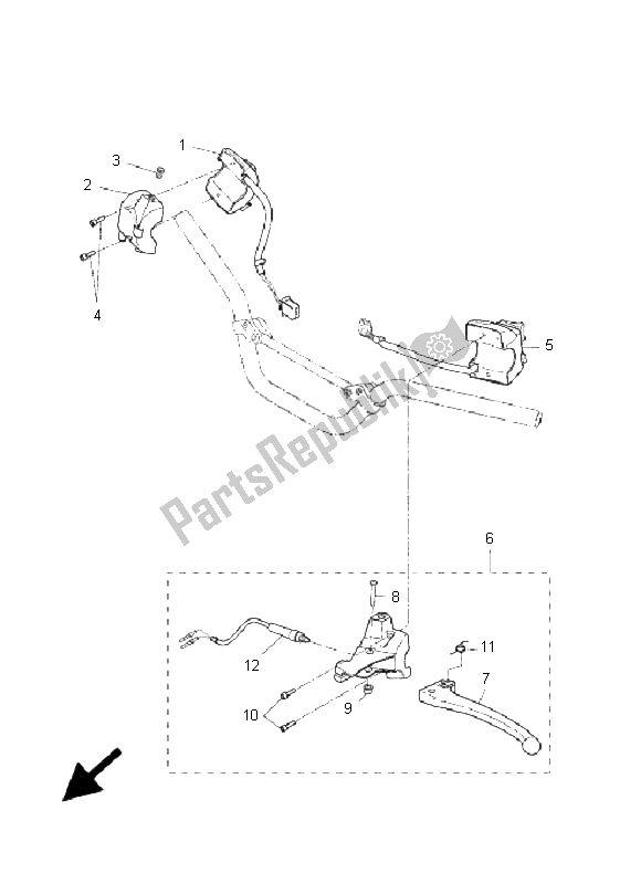 Todas las partes para Interruptor De Palanca Y Palanca de Yamaha CW 50N BWS 2005