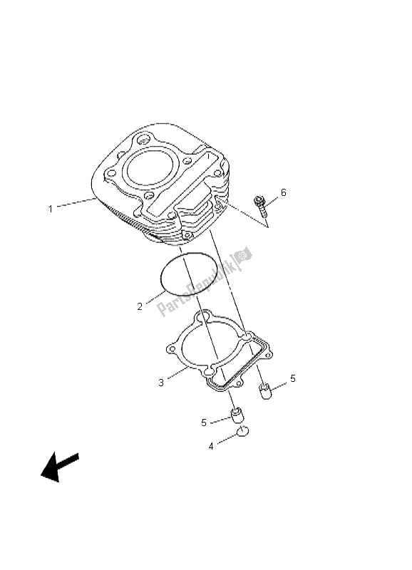 Todas las partes para Cilindro de Yamaha YFM 250 Bear Tracker 2X4 2001