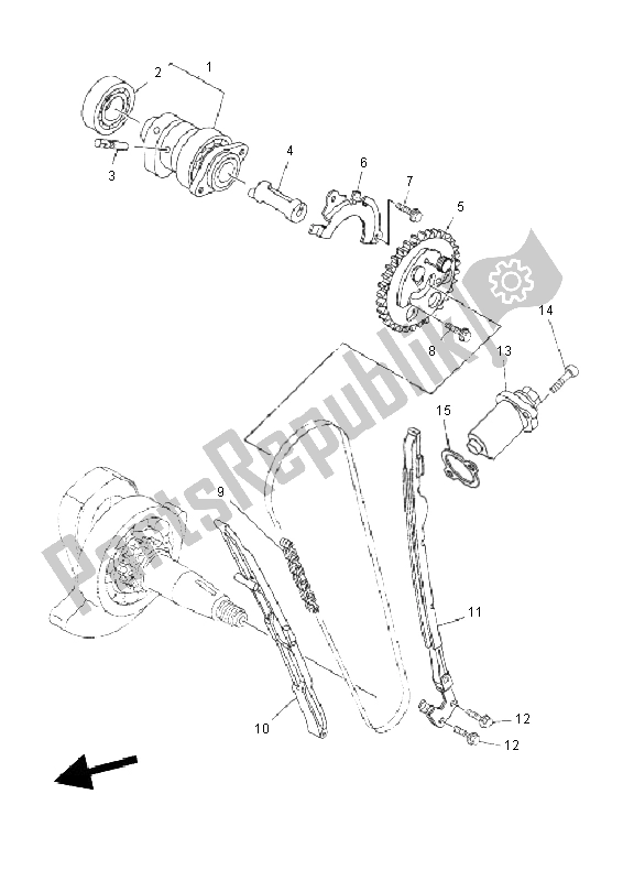 All parts for the Camshaft & Chain of the Yamaha XT 660Z Tenere 2011