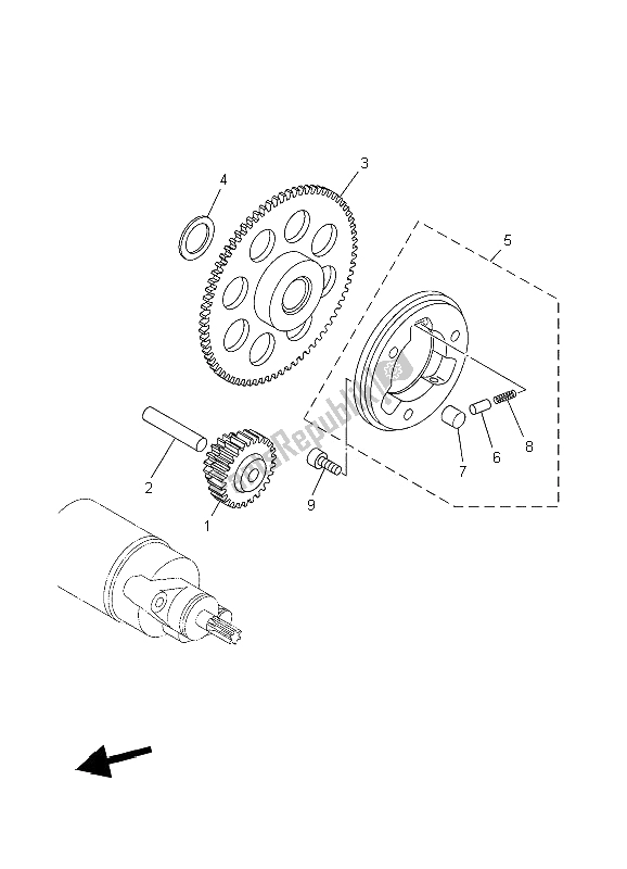 Toutes les pièces pour le Embrayage De Démarrage du Yamaha TT R 90E 2006