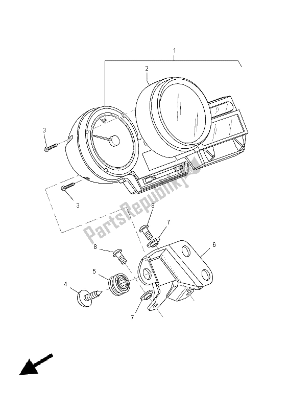 All parts for the Meter of the Yamaha MT 03 660 2012