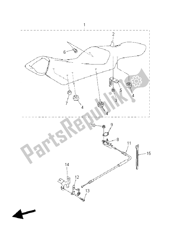 All parts for the Seat of the Yamaha FZ6 Nahg 600 2008