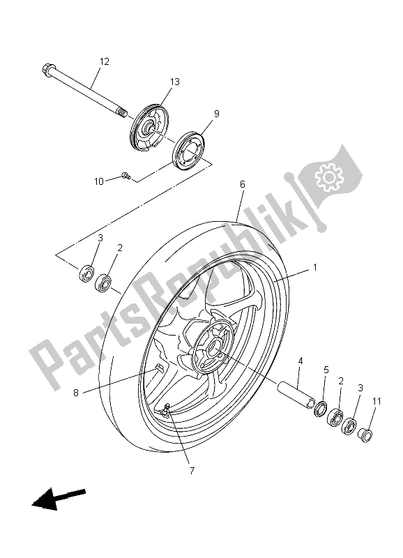 Tutte le parti per il Ruota Anteriore del Yamaha XJ6 SA Diversion 600 2009