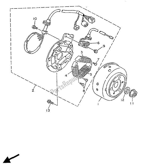 Tutte le parti per il Generatore del Yamaha TZR 125R 1992