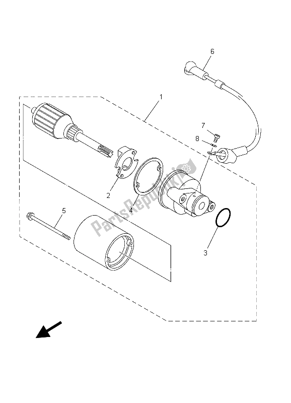 Tutte le parti per il Motore Di Avviamento del Yamaha TT R 90E 2003