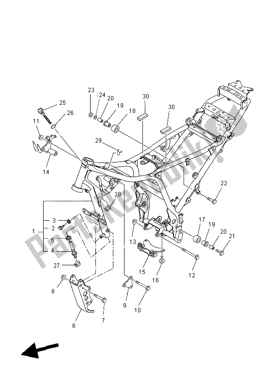 Todas las partes para Marco de Yamaha XT 660X 2004