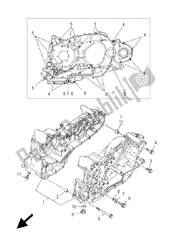 Tutte le parti per il Carter del Yamaha XP 500A T MAX 2005