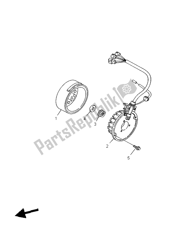 Tutte le parti per il Generatore del Yamaha TDR 125 2002