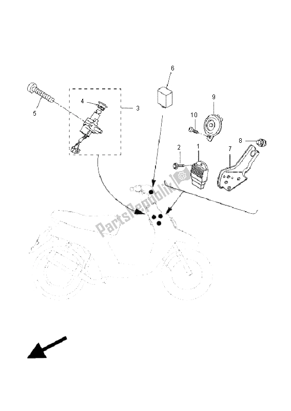 Tutte le parti per il Elettrico 1 del Yamaha CW 50L 2011