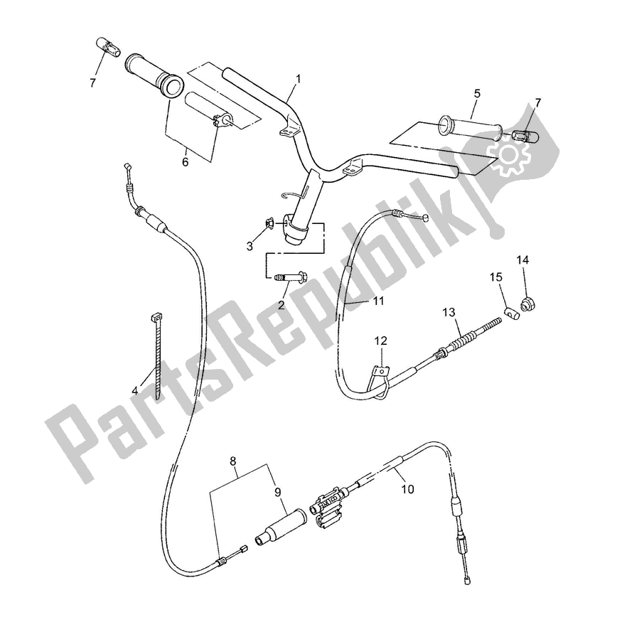 Wszystkie części do Stuurdelen Yamaha JOG R AC 50 2000 - 2010