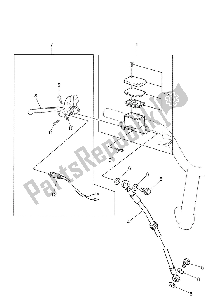 Toutes les pièces pour le Rempomp Voor du Yamaha JOG R AC 50 2000 - 2010