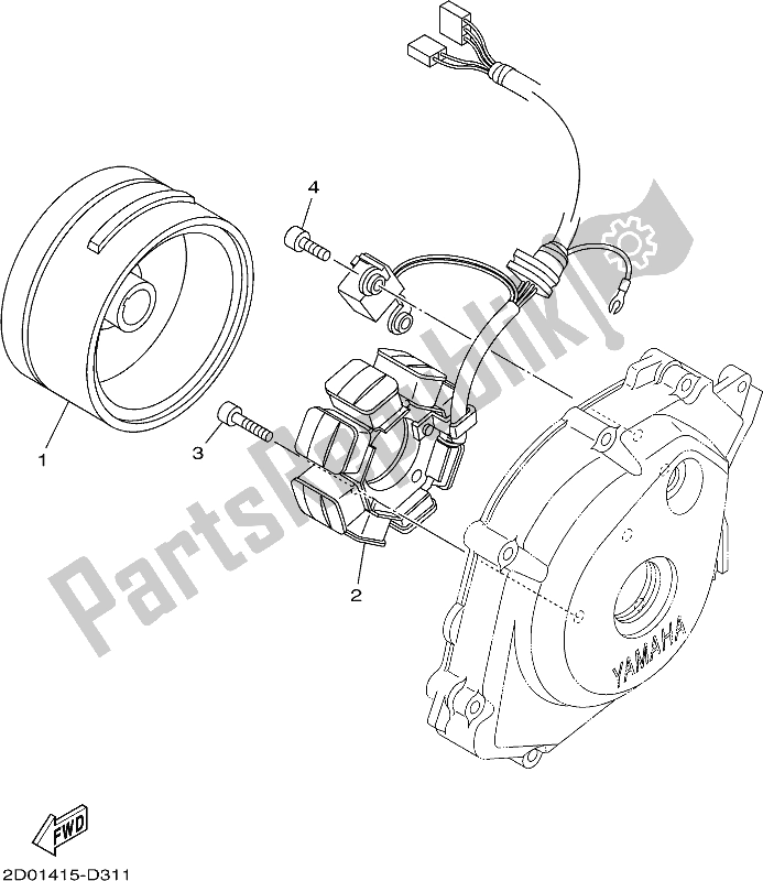 Tutte le parti per il Generatore del Yamaha AG 125 2017