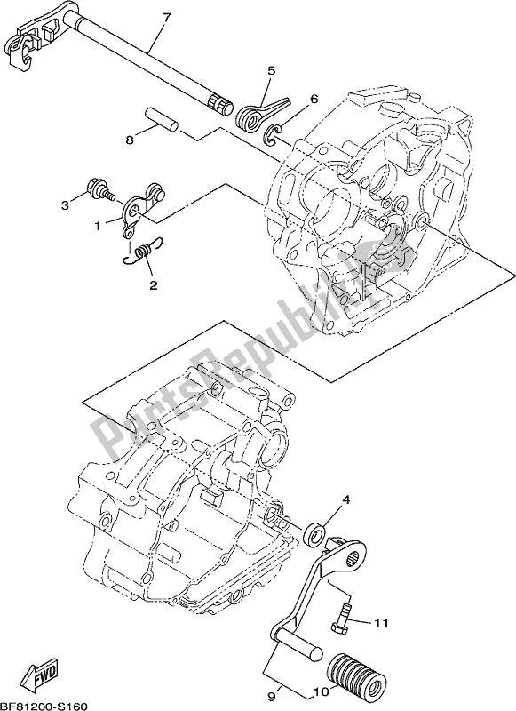 Todas las partes para Eje De Cambio de Yamaha AG 125 2017