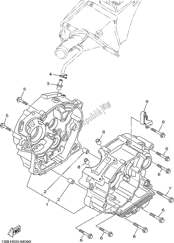 Todas las partes para Caja Del Cigüeñal de Yamaha AG 125 2019