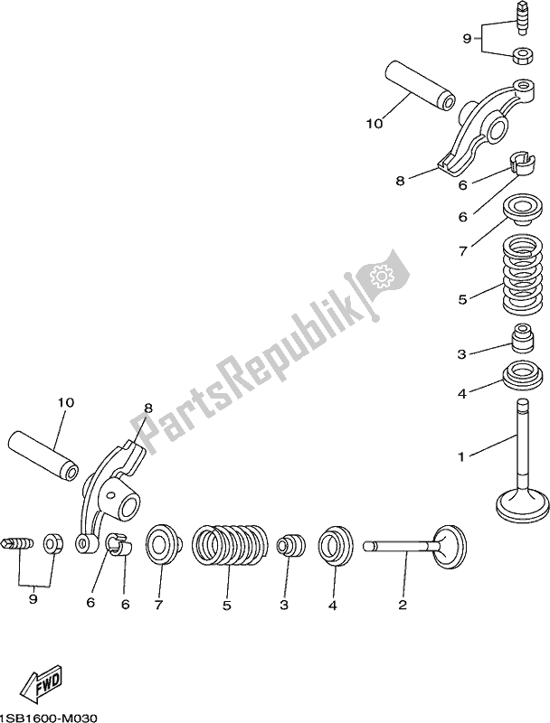 All parts for the Valve of the Yamaha AG 125 2021