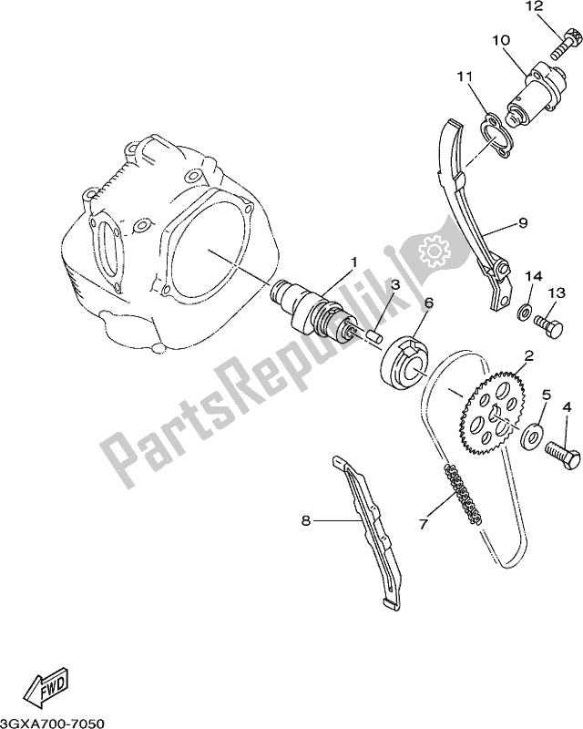 Toutes les pièces pour le Arbre à Cames Et Chaîne du Yamaha AG 200 FE 2017