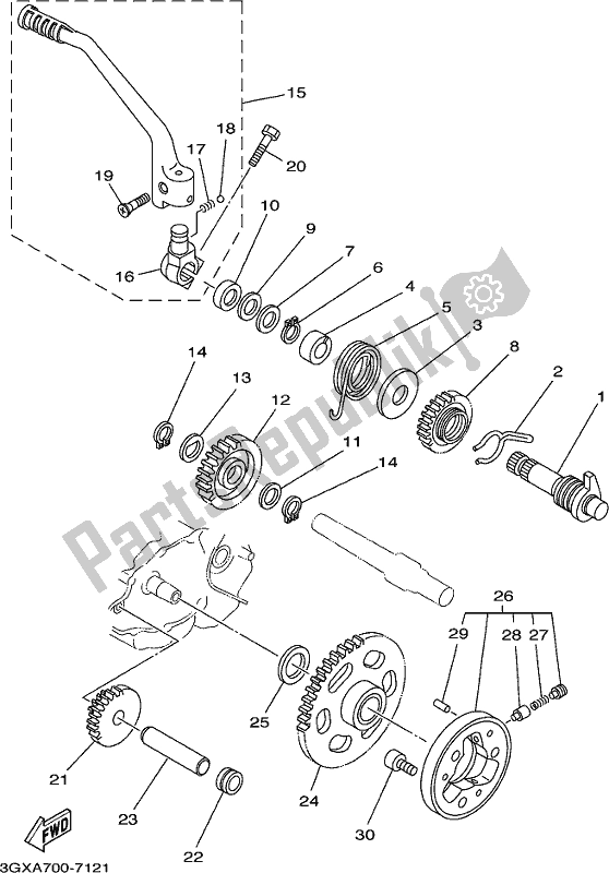 Todas las partes para Inicio de Yamaha AG 200 FE 2017