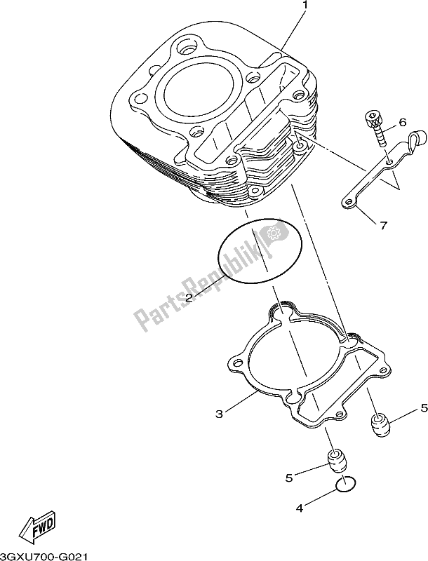 Toutes les pièces pour le Cylindre du Yamaha AG 200 FE 2018