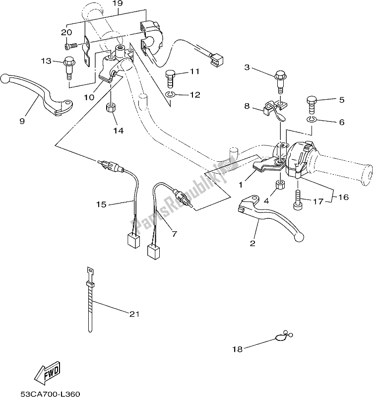 Todas las partes para Interruptor De Palanca Y Palanca de Yamaha AG 200 FE 2019