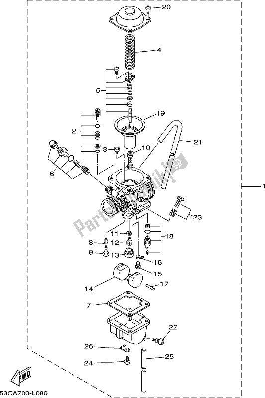 Wszystkie części do Ga? Nik Yamaha AG 200 FE 2020