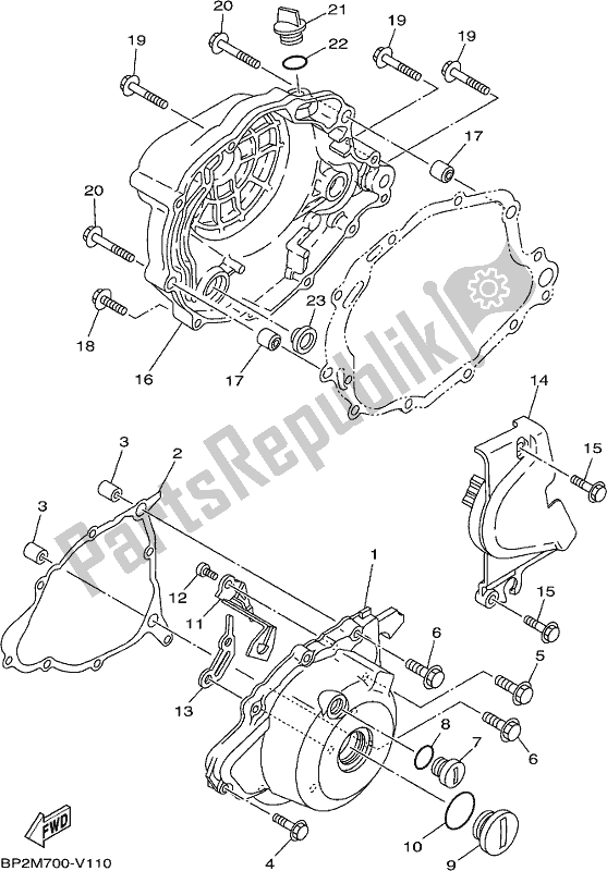 Todas las partes para Tapa Del Cárter 1 de Yamaha AG 200 FE 2020