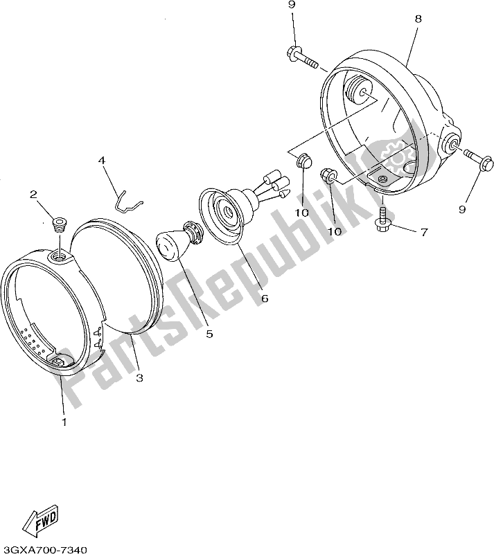 Todas las partes para Faro de Yamaha AG 200 FE 2020