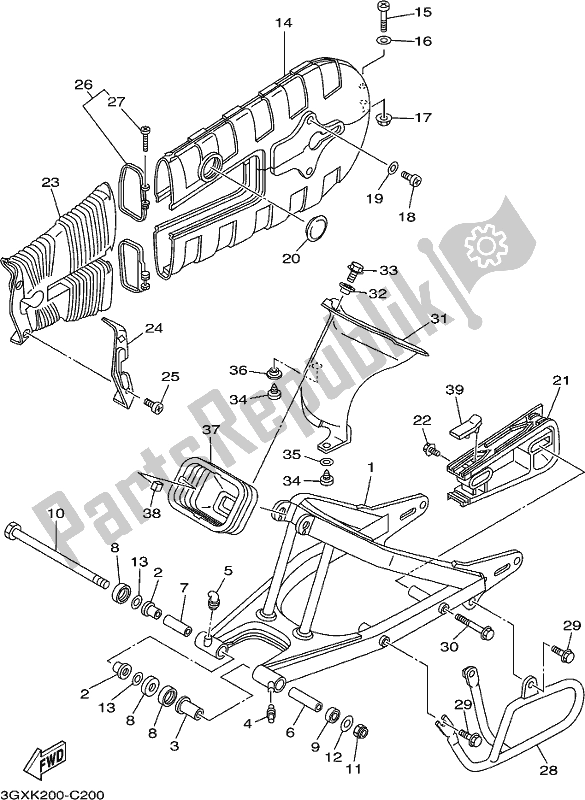 Todas las partes para Brazo Trasero de Yamaha AG 200 FE 2020