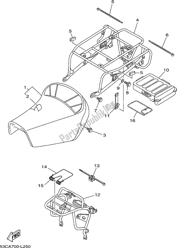 Todas las partes para Asiento de Yamaha AG 200 FE 2020