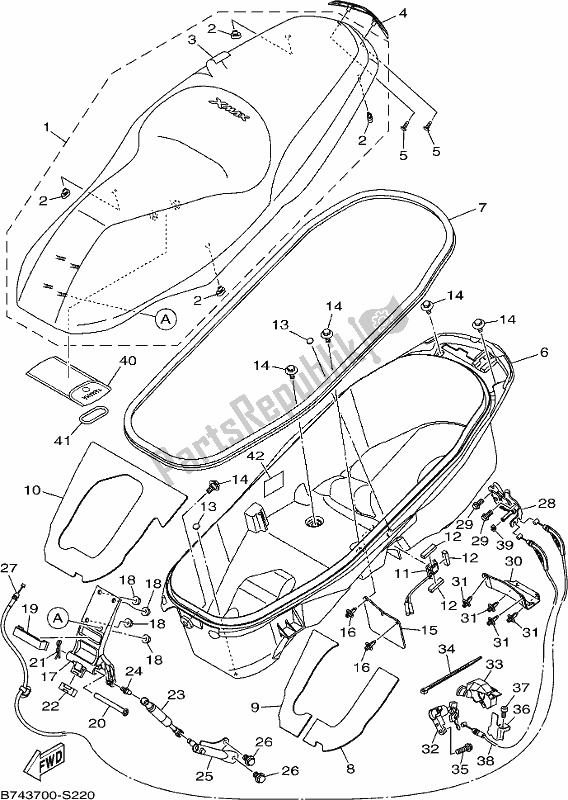 All parts for the Seat of the Yamaha CZD 300-A 2017