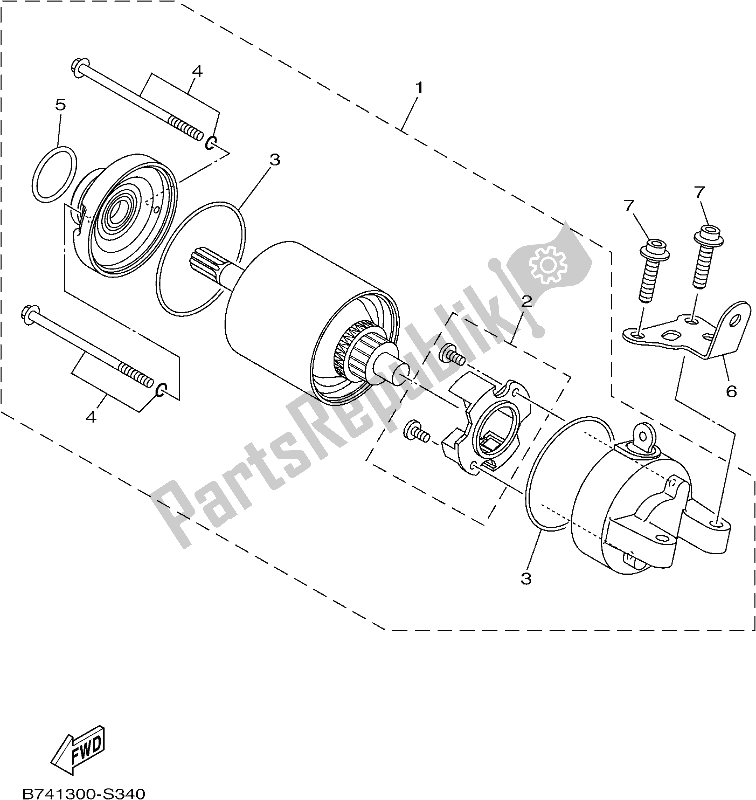 Tutte le parti per il Motore Di Avviamento del Yamaha CZD 300-A 2017