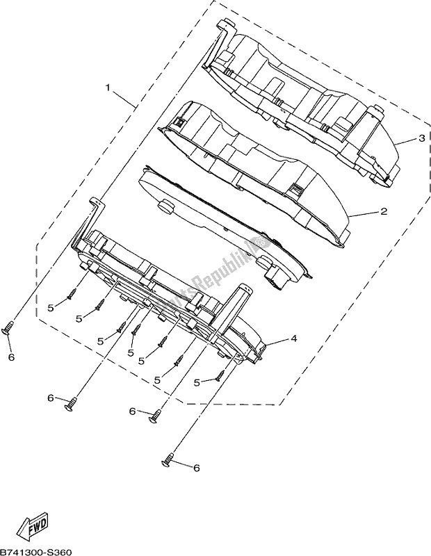 Alle onderdelen voor de Meter van de Yamaha CZD 300-A 2018