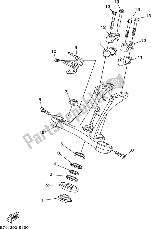 Todas as partes de Direção do Yamaha CZD 300-A 2019