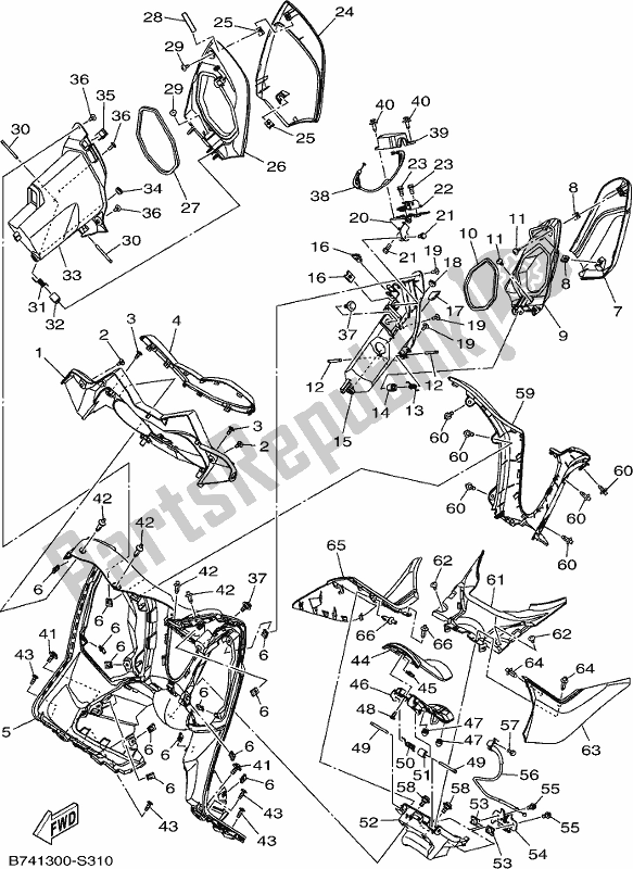 Todas as partes de Escudo De Perna do Yamaha CZD 300-A 2020