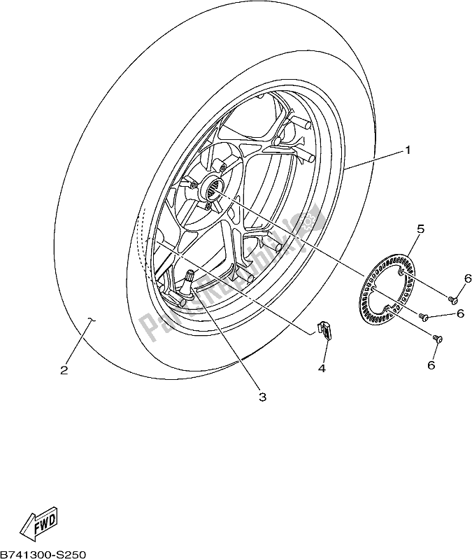 Todas las partes para Rueda Trasera de Yamaha CZD 300-A 2020