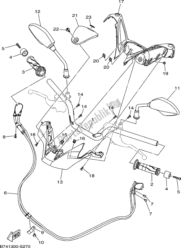 Toutes les pièces pour le Poignée Et Câble De Direction du Yamaha CZD 300-A 2020