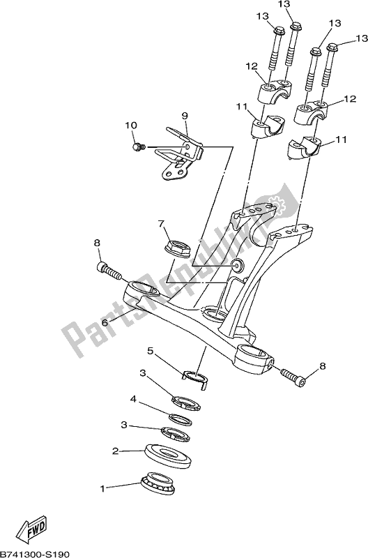 All parts for the Steering of the Yamaha CZD 300-A 2020
