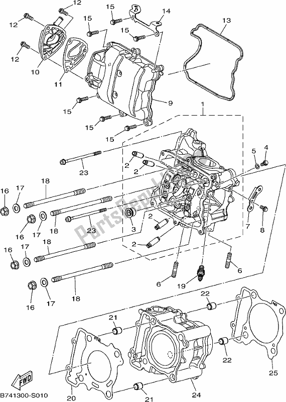 Alle onderdelen voor de Cilinder van de Yamaha CZD 300-A 2021