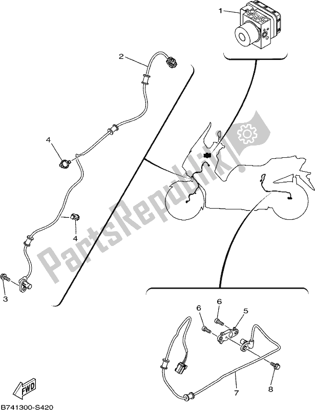 Tutte le parti per il Elettrico 3 del Yamaha CZD 300-A 2021