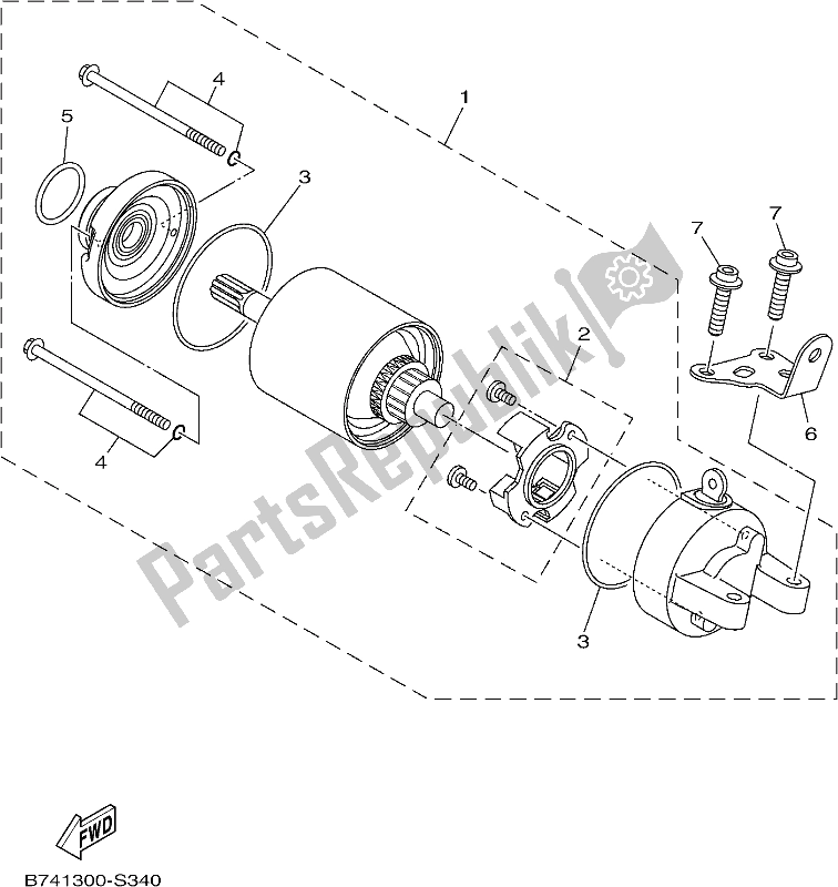 Alle onderdelen voor de Start De Motor van de Yamaha CZD 300-A 2021