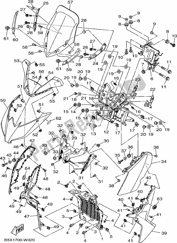 Tutte le parti per il Parabrezza del Yamaha CZD 300-A 2021